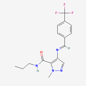 1-methyl-N-propyl-4-({(Z)-[4-(trifluoromethyl)phenyl]methylidene}amino)-1H-pyrazole-5-carboxamide