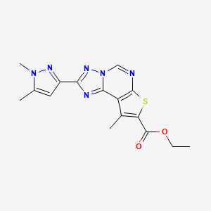 ethyl 2-(1,5-dimethyl-1H-pyrazol-3-yl)-9-methylthieno[3,2-e][1,2,4]triazolo[1,5-c]pyrimidine-8-carboxylate