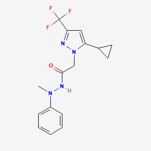 2-[5-cyclopropyl-3-(trifluoromethyl)-1H-pyrazol-1-yl]-N'-methyl-N'-phenylacetohydrazide