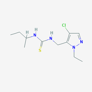 molecular formula C11H19ClN4S B10948684 1-butan-2-yl-3-[(4-chloro-1-ethyl-1H-pyrazol-5-yl)methyl]thiourea 