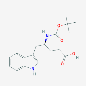 molecular formula C18H24N2O4 B109487 (4R)-5-(1H-吲哚-3-基)-4-[(2-甲基丙烷-2-基)氧羰基氨基]戊酸 CAS No. 959577-59-4