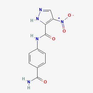 N-(4-carbamoylphenyl)-4-nitro-1H-pyrazole-3-carboxamide