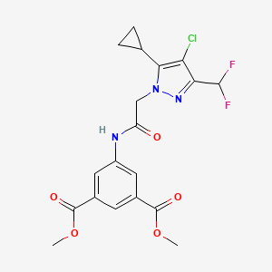 dimethyl 5-({[4-chloro-5-cyclopropyl-3-(difluoromethyl)-1H-pyrazol-1-yl]acetyl}amino)benzene-1,3-dicarboxylate