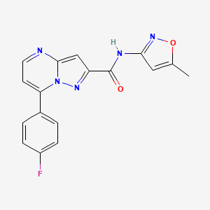 molecular formula C17H12FN5O2 B10948725 7-(4-fluorophenyl)-N-(5-methyl-1,2-oxazol-3-yl)pyrazolo[1,5-a]pyrimidine-2-carboxamide CAS No. 678543-12-9