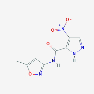 N-(5-methyl-1,2-oxazol-3-yl)-4-nitro-1H-pyrazole-3-carboxamide