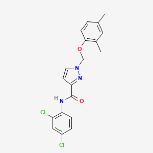 molecular formula C19H17Cl2N3O2 B10948754 N-(2,4-dichlorophenyl)-1-[(2,4-dimethylphenoxy)methyl]-1H-pyrazole-3-carboxamide 