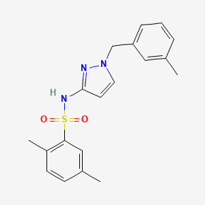 2,5-dimethyl-N-[1-(3-methylbenzyl)-1H-pyrazol-3-yl]benzenesulfonamide