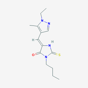 (5Z)-3-butyl-5-[(1-ethyl-5-methyl-1H-pyrazol-4-yl)methylidene]-2-thioxoimidazolidin-4-one