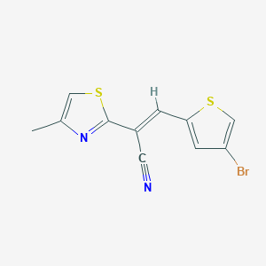 molecular formula C11H7BrN2S2 B10948810 (2E)-3-(4-bromothiophen-2-yl)-2-(4-methyl-1,3-thiazol-2-yl)prop-2-enenitrile 