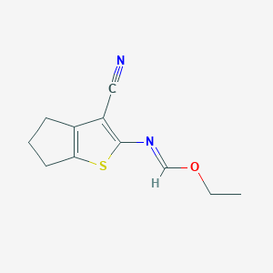 ethyl (3-cyano-5,6-dihydro-4H-cyclopenta[b]thiophen-2-yl)imidoformate