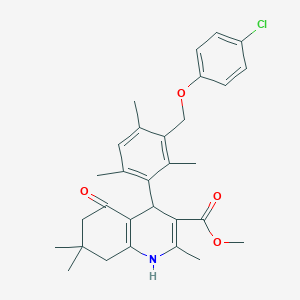 Methyl 4-{3-[(4-chlorophenoxy)methyl]-2,4,6-trimethylphenyl}-2,7,7-trimethyl-5-oxo-1,4,5,6,7,8-hexahydroquinoline-3-carboxylate