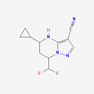 5-Cyclopropyl-7-(difluoromethyl)-4,5,6,7-tetrahydropyrazolo[1,5-a]pyrimidine-3-carbonitrile