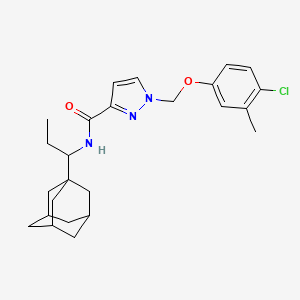 N-[1-(1-Adamantyl)propyl]-1-[(4-chloro-3-methylphenoxy)methyl]-1H-pyrazole-3-carboxamide