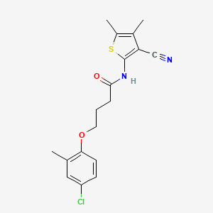 4-(4-chloro-2-methylphenoxy)-N-(3-cyano-4,5-dimethylthiophen-2-yl)butanamide