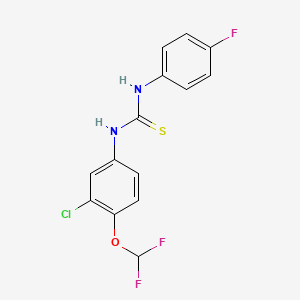 1-[3-Chloro-4-(difluoromethoxy)phenyl]-3-(4-fluorophenyl)thiourea