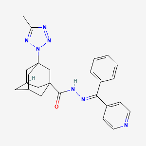 3-(5-Methyl-2H-1,2,3,4-tetraazol-2-YL)-N-[(E)-1-phenyl-1-(4-pyridyl)methylidene]-1-adamantanecarbohydrazide