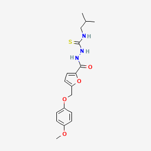 2-({5-[(4-methoxyphenoxy)methyl]furan-2-yl}carbonyl)-N-(2-methylpropyl)hydrazinecarbothioamide