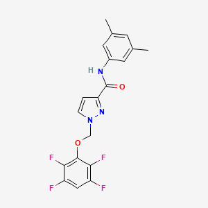 N-(3,5-dimethylphenyl)-1-[(2,3,5,6-tetrafluorophenoxy)methyl]-1H-pyrazole-3-carboxamide