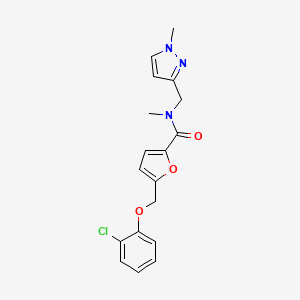 5-[(2-chlorophenoxy)methyl]-N-methyl-N-[(1-methyl-1H-pyrazol-3-yl)methyl]furan-2-carboxamide