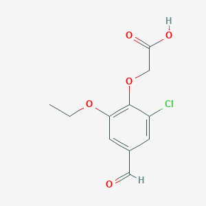 molecular formula C11H11ClO5 B109490 2-(2-氯-6-乙氧基-4-甲酰苯氧基)乙酸 CAS No. 428836-03-7