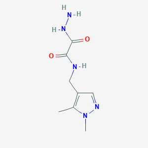 N-[(1,5-dimethyl-1H-pyrazol-4-yl)methyl]-2-hydrazinyl-2-oxoacetamide