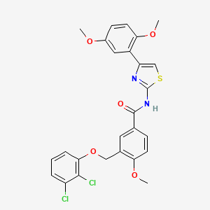 3-[(2,3-dichlorophenoxy)methyl]-N-[4-(2,5-dimethoxyphenyl)-1,3-thiazol-2-yl]-4-methoxybenzamide