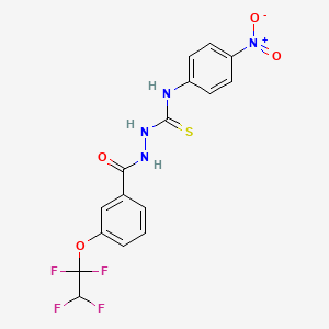 N-(4-nitrophenyl)-2-{[3-(1,1,2,2-tetrafluoroethoxy)phenyl]carbonyl}hydrazinecarbothioamide