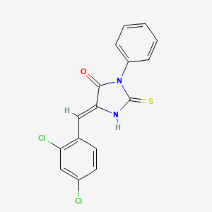 molecular formula C16H10Cl2N2OS B10949036 5-(2,4-Dichlorobenzylidene)-3-phenyl-2-thioxoimidazolidin-4-one 