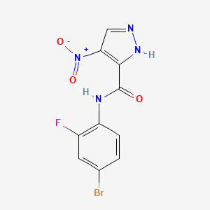 N-(4-bromo-2-fluorophenyl)-4-nitro-1H-pyrazole-3-carboxamide