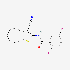 N-(3-cyano-5,6,7,8-tetrahydro-4H-cyclohepta[b]thiophen-2-yl)-2,5-difluorobenzamide