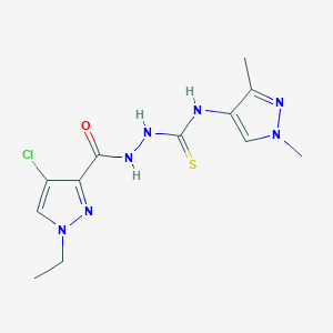 2-[(4-chloro-1-ethyl-1H-pyrazol-3-yl)carbonyl]-N-(1,3-dimethyl-1H-pyrazol-4-yl)hydrazinecarbothioamide