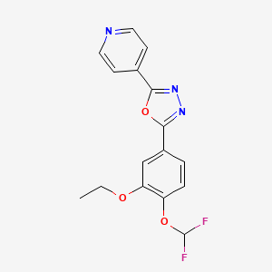 4-{5-[4-(Difluoromethoxy)-3-ethoxyphenyl]-1,3,4-oxadiazol-2-yl}pyridine