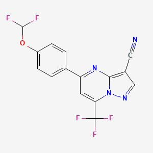 5-[4-(Difluoromethoxy)phenyl]-7-(trifluoromethyl)pyrazolo[1,5-a]pyrimidine-3-carbonitrile