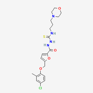 molecular formula C21H27ClN4O4S B10949105 2-({5-[(4-chloro-2-methylphenoxy)methyl]furan-2-yl}carbonyl)-N-[3-(morpholin-4-yl)propyl]hydrazinecarbothioamide 