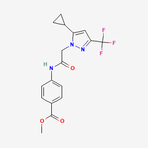 methyl 4-({[5-cyclopropyl-3-(trifluoromethyl)-1H-pyrazol-1-yl]acetyl}amino)benzoate