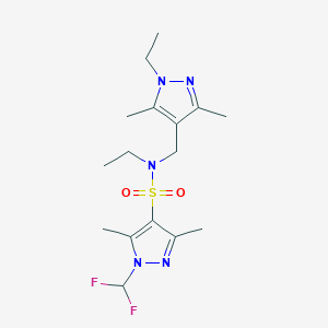 1-(difluoromethyl)-N-ethyl-N-[(1-ethyl-3,5-dimethyl-1H-pyrazol-4-yl)methyl]-3,5-dimethyl-1H-pyrazole-4-sulfonamide