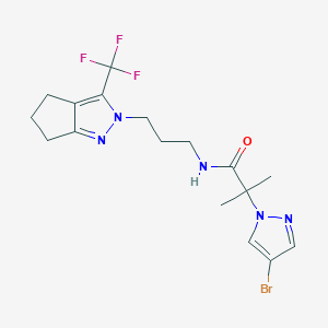 2-(4-bromo-1H-pyrazol-1-yl)-2-methyl-N-{3-[3-(trifluoromethyl)-5,6-dihydrocyclopenta[c]pyrazol-2(4H)-yl]propyl}propanamide