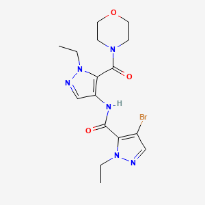 4-bromo-1-ethyl-N-[1-ethyl-5-(morpholin-4-ylcarbonyl)-1H-pyrazol-4-yl]-1H-pyrazole-5-carboxamide