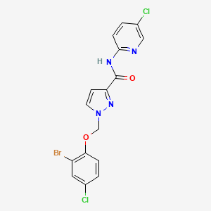 1-[(2-bromo-4-chlorophenoxy)methyl]-N-(5-chloropyridin-2-yl)-1H-pyrazole-3-carboxamide