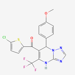 (5-Chlorothiophen-2-yl)[7-(4-methoxyphenyl)-5-(trifluoromethyl)-4,7-dihydro[1,2,4]triazolo[1,5-a]pyrimidin-6-yl]methanone