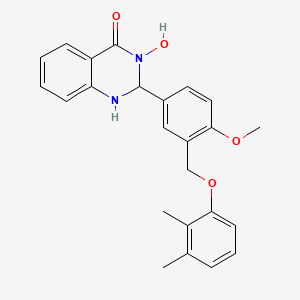 molecular formula C24H24N2O4 B10949222 2-{3-[(2,3-dimethylphenoxy)methyl]-4-methoxyphenyl}-3-hydroxy-2,3-dihydroquinazolin-4(1H)-one 