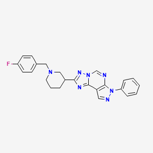 2-[1-(4-fluorobenzyl)piperidin-3-yl]-7-phenyl-7H-pyrazolo[4,3-e][1,2,4]triazolo[1,5-c]pyrimidine