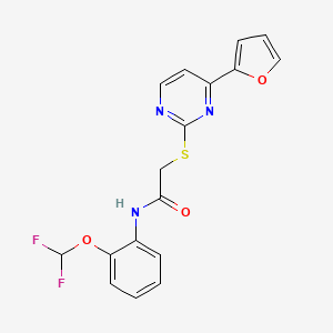 N-[2-(difluoromethoxy)phenyl]-2-{[4-(furan-2-yl)pyrimidin-2-yl]sulfanyl}acetamide