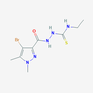 2-[(4-bromo-1,5-dimethyl-1H-pyrazol-3-yl)carbonyl]-N-ethylhydrazinecarbothioamide