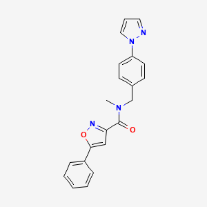 N-methyl-5-phenyl-N-[4-(1H-pyrazol-1-yl)benzyl]-1,2-oxazole-3-carboxamide