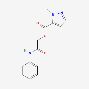 molecular formula C13H13N3O3 B10949351 2-Methyl-2H-pyrazole-3-carboxylic acid phenylcarbamoylmethyl ester 