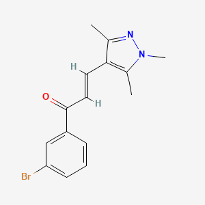 (2E)-1-(3-bromophenyl)-3-(1,3,5-trimethyl-1H-pyrazol-4-yl)prop-2-en-1-one