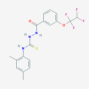 N-(2,4-dimethylphenyl)-2-{[3-(1,1,2,2-tetrafluoroethoxy)phenyl]carbonyl}hydrazinecarbothioamide