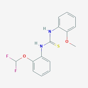 molecular formula C15H14F2N2O2S B10949373 1-[2-(Difluoromethoxy)phenyl]-3-(2-methoxyphenyl)thiourea 