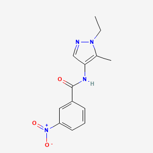 molecular formula C13H14N4O3 B10949397 N-(1-ethyl-5-methyl-1H-pyrazol-4-yl)-3-nitrobenzamide 